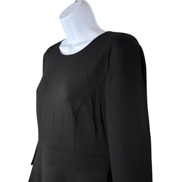 Eliza J Dress Womens 6 Black White Bell Sleeve Ruffled Mini Feminine Romantic - Picture 7 of 14